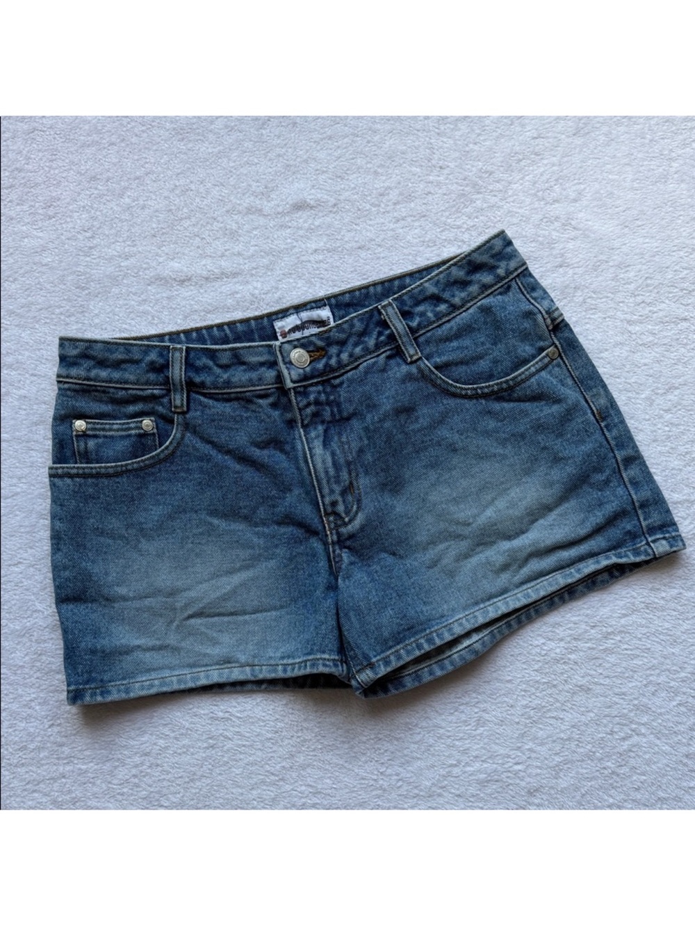 Vintage Y2K No Boundaries Low Rise 100% Cotton Blue Jean Denim Shorts, Juniors 9